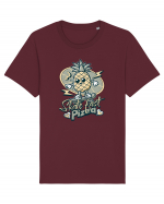 Ananas Amuzant Retro Pizza Skate Skateboarder Tricou mânecă scurtă Unisex Rocker