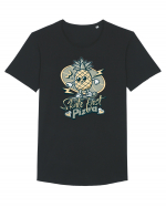 Ananas Amuzant Retro Pizza Skate Skateboarder Tricou mânecă scurtă guler larg Bărbat Skater