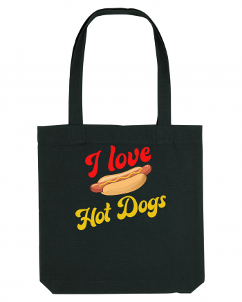I Love Hot Dogs Black