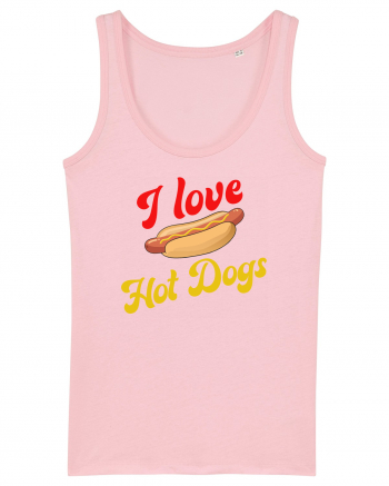 I Love Hot Dogs Cotton Pink