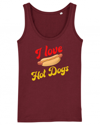 I Love Hot Dogs Burgundy