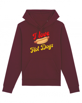 I Love Hot Dogs Burgundy