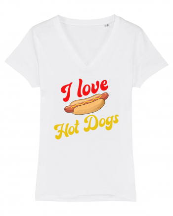 I Love Hot Dogs White