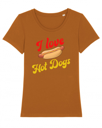 I Love Hot Dogs Roasted Orange