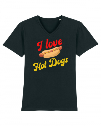 I Love Hot Dogs Black