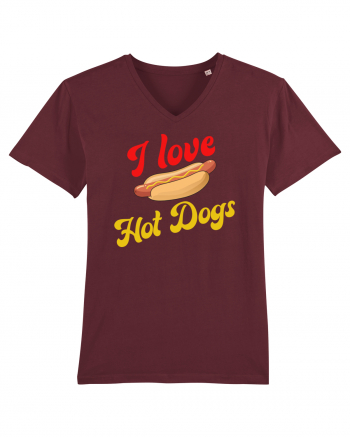 I Love Hot Dogs Burgundy