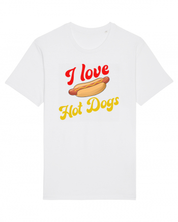 I Love Hot Dogs White