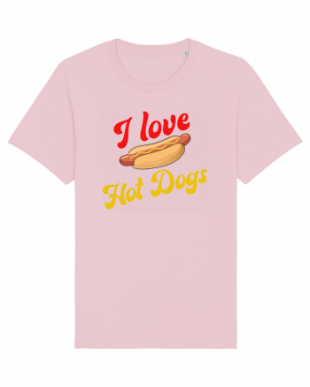 I Love Hot Dogs Cotton Pink