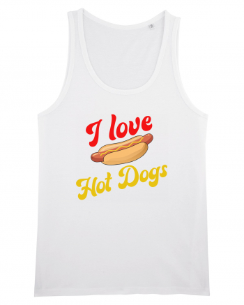 I Love Hot Dogs White