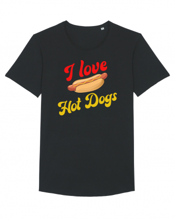 I Love Hot Dogs Black