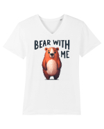 pentru prietenii animalelor - Bear with me Tricou mânecă scurtă guler V Bărbat Presenter