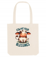 pentru prietenii animalelor - Cow-nt your blessings Sacoșă textilă