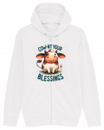 pentru prietenii animalelor - Cow-nt your blessings Hanorac cu fermoar Unisex Connector