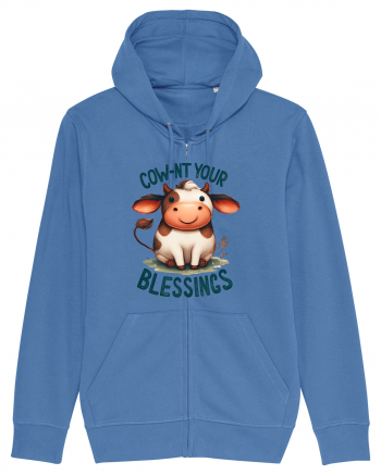 pentru prietenii animalelor - Cow-nt your blessings Bright Blue