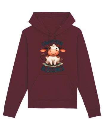 pentru prietenii animalelor - Cow-nt your blessings Burgundy