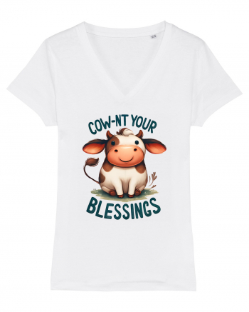 pentru prietenii animalelor - Cow-nt your blessings White