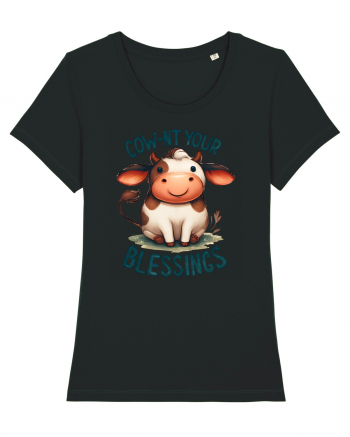 pentru prietenii animalelor - Cow-nt your blessings Black