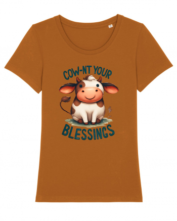 pentru prietenii animalelor - Cow-nt your blessings Roasted Orange