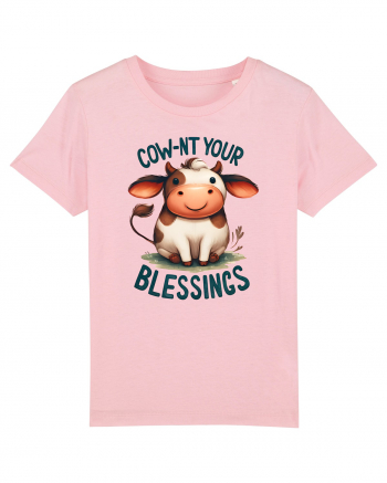 pentru prietenii animalelor - Cow-nt your blessings Cotton Pink