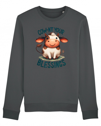 pentru prietenii animalelor - Cow-nt your blessings Anthracite