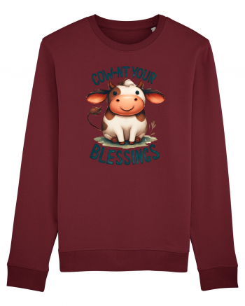 pentru prietenii animalelor - Cow-nt your blessings Burgundy