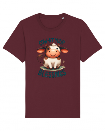 pentru prietenii animalelor - Cow-nt your blessings Burgundy