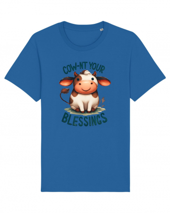 pentru prietenii animalelor - Cow-nt your blessings Royal Blue