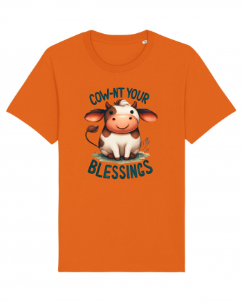 pentru prietenii animalelor - Cow-nt your blessings Bright Orange