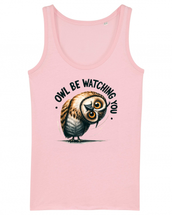 pentru prietenii animalelor - Owl be watching you Cotton Pink