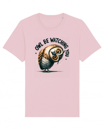 pentru prietenii animalelor - Owl be watching you Cotton Pink