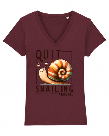 pentru prietenii animalelor - Quit snailing around Burgundy