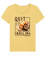 pentru prietenii animalelor - Quit snailing around Tricou mânecă scurtă guler larg fitted Damă Expresser