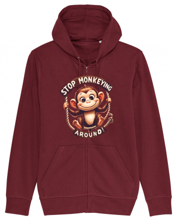 pentru prietenii animalelor - Stop monkeying around Burgundy