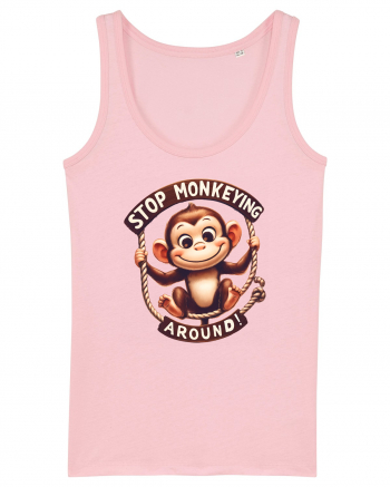 pentru prietenii animalelor - Stop monkeying around Cotton Pink