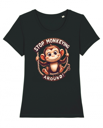 pentru prietenii animalelor - Stop monkeying around Black