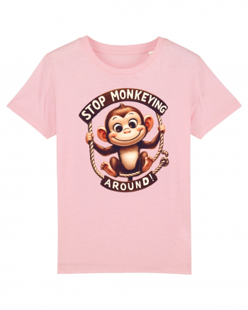 pentru prietenii animalelor - Stop monkeying around Cotton Pink