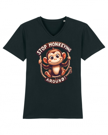 pentru prietenii animalelor - Stop monkeying around Black