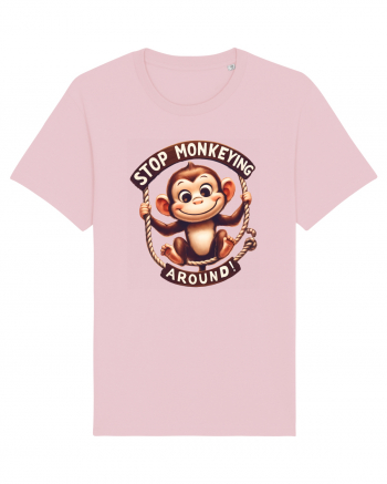 pentru prietenii animalelor - Stop monkeying around Cotton Pink