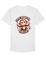 pentru prietenii animalelor - Stop monkeying around Tricou mânecă scurtă guler larg Bărbat Skater