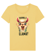 pentru prietenii animalelor - Thanks a llama Tricou mânecă scurtă guler larg fitted Damă Expresser