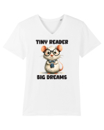 pentru prietenii animalelor - Tiny reader, big dreams Tricou mânecă scurtă guler V Bărbat Presenter