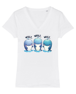pentru prietenii animalelor - Whale, whale, whale Tricou mânecă scurtă guler V Damă Evoker