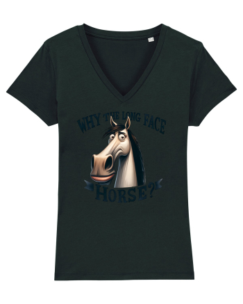 pentru prietenii animalelor - Why the long face, horse Black
