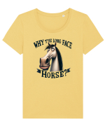pentru prietenii animalelor - Why the long face, horse Tricou mânecă scurtă guler larg fitted Damă Expresser