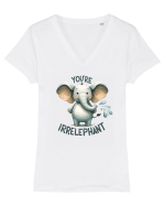pentru prietenii animalelor - You are irrelephant Tricou mânecă scurtă guler V Damă Evoker