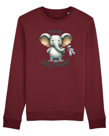pentru prietenii animalelor - You are irrelephant Burgundy