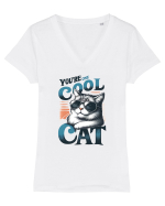 pentru prietenii animalelor - You are one cool cat Tricou mânecă scurtă guler V Damă Evoker