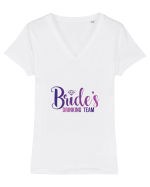 Bride's Drinking Team Tricou mânecă scurtă guler V Damă Evoker