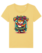 cu pisici in vacanță - Aloha Tricou mânecă scurtă guler larg fitted Damă Expresser