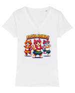 cu pisici in vacanță - Aloha hawaii Tricou mânecă scurtă guler V Damă Evoker